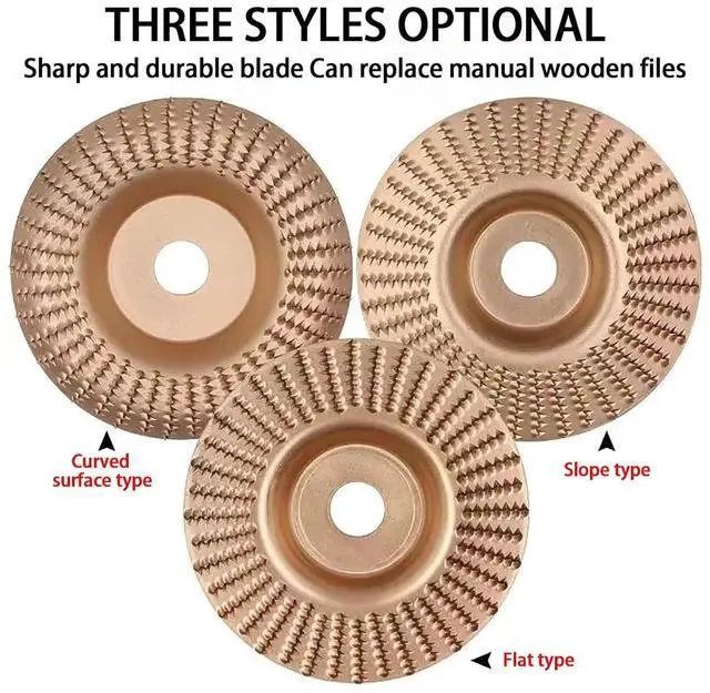 Alt view image 2 of 7 - 3PCS Angle Grinder Polishing Pad, Wood Carving Disc Set, Suitable for 4-inch and 4.5-inch Angle Grinders.Carving and Sanding Tool for Angle Grinder - Abrasive Disc for Shaping & Polishing