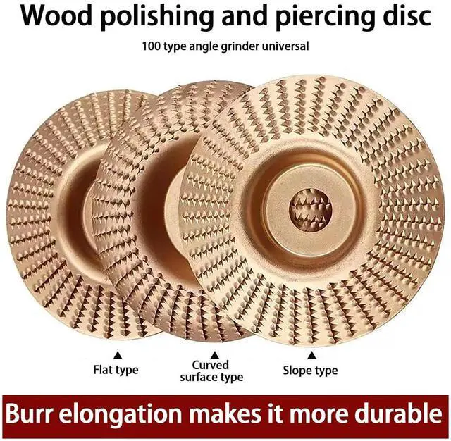 Alt view image 4 of 7 - 3PCS Angle Grinder Polishing Pad, Wood Carving Disc Set, Suitable for 4-inch and 4.5-inch Angle Grinders.Carving and Sanding Tool for Angle Grinder - Abrasive Disc for Shaping & Polishing