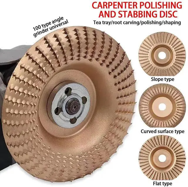 Alt view image 5 of 7 - 3PCS Angle Grinder Polishing Pad, Wood Carving Disc Set, Suitable for 4-inch and 4.5-inch Angle Grinders.Carving and Sanding Tool for Angle Grinder - Abrasive Disc for Shaping & Polishing