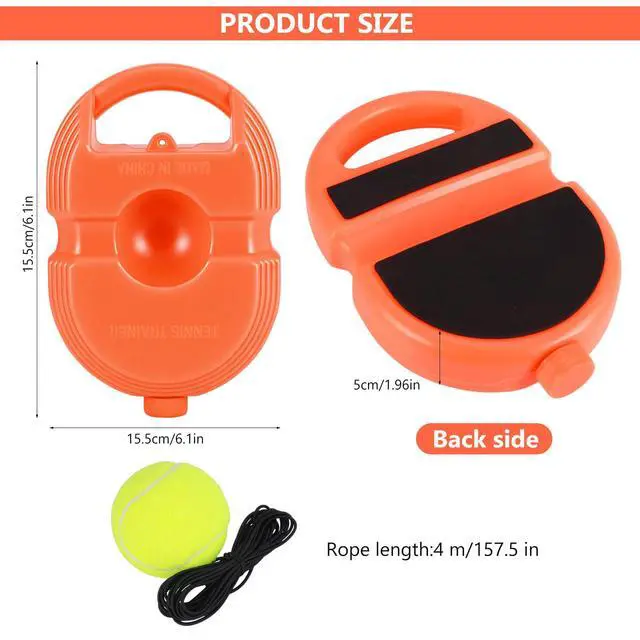 Alt view image 5 of 7 - Solo Tennis Trainer Rebound with 3 String Balls, Solo Practice Rebound Ball for Adults, Portable Tennis Training Equipment for Beginners Sport Exercise, Tennis Rebounder Kit.