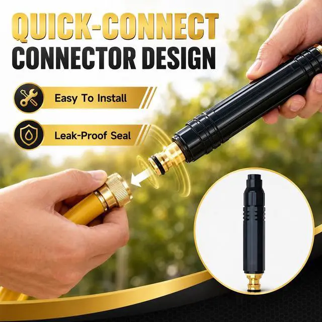 Alt view image 5 of 7 - Home High-Pressure Car Wash Water Gun with Booster Nozzle, 2026 Upgraded Hydro Jet Nozzle Pressure Washer Tools, Adjustable Jet Spray Pattern for for Garden Patio Car Pet Window