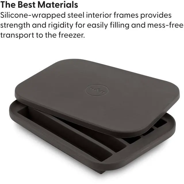 Alt view image 4 of 6 - Peak Silicone Water Bottle Ice Tray w/ Protective Lid | Charcoal| Easy to Remove Ice | Food Grade Premium Silicone | Dishwasher Safe, BPA Free
