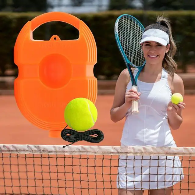 Alt view image 4 of 7 - Tennis Trainer Rebound Ball, Solo Tennis Practice Rebounder Tennis Trainer Set with 3 String Balls, Tennis Rebounder, Portable Tennis Training Equipment for Beginner Solo Training