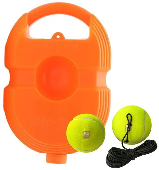 Alt view image 7 of 7 - Tennis Trainer Rebound Ball, Solo Tennis Practice Rebounder Tennis Trainer Set with 3 String Balls, Tennis Rebounder, Portable Tennis Training Equipment for Beginner Solo Training