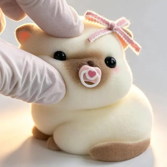 Alt view image 4 of 7 - Handmade Taba Squishy Cat Baby Toy - Realistic Silicone Fidget Toy, Ultra-Soft Mochi Sensory Stress Relief, Cute Animal Anxiety Companion (Siamese)