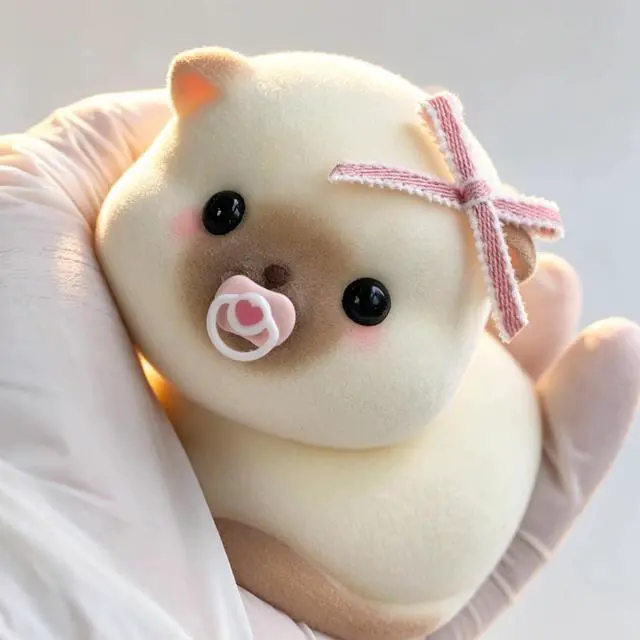 Alt view image 6 of 7 - Handmade Taba Squishy Cat Baby Toy - Realistic Silicone Fidget Toy, Ultra-Soft Mochi Sensory Stress Relief, Cute Animal Anxiety Companion (Siamese)