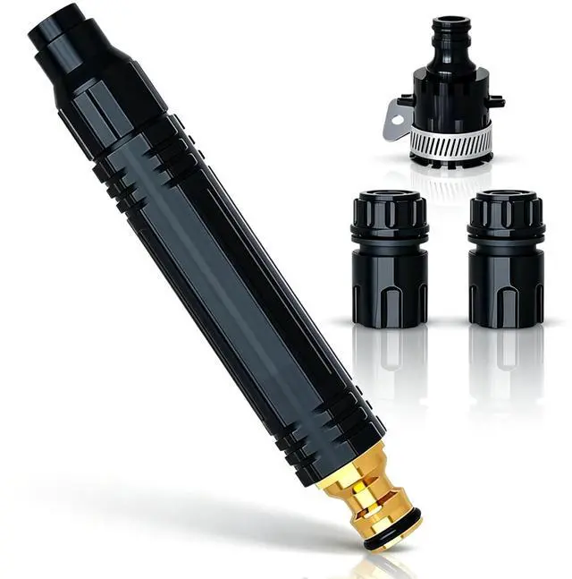 Main image of Home High-Pressure Car Wash Water Gun with Booster Nozzle, 2026 Upgraded Hydro Jet Nozzle Pressure Washer Tools, Adjustable Jet Spray Pattern for for Garden Patio Car Pet Window