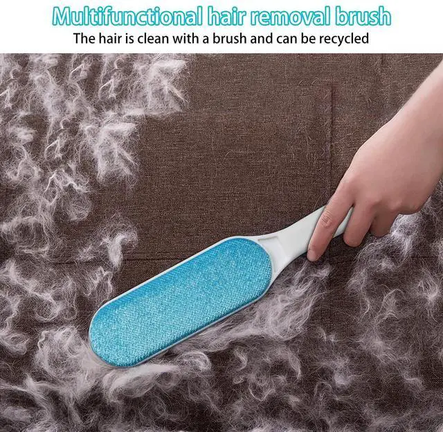 Alt view image 6 of 7 - 2 Pack Furniture Lint Remover Brushes, Double Sided Self Cleaning Loose Hair Catcher for Pet, Hair Cleaner for Clothes, Sofa, Carpet