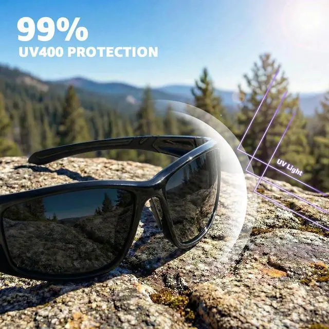 Alt view image 4 of 6 - Polarized Running Sunglasses for Men Women, UV400 Photochromic Sun Glasses Ideal for Sports Driving Cycling Fishing