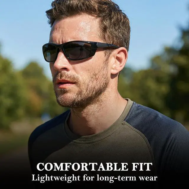 Alt view image 5 of 6 - Polarized Running Sunglasses for Men Women, UV400 Photochromic Sun Glasses Ideal for Sports Driving Cycling Fishing