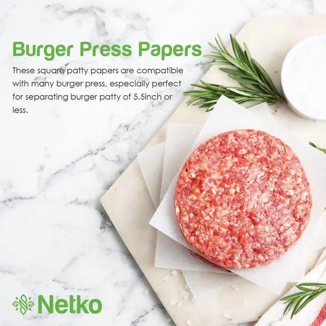 Alt view image 4 of 7 - Patty Paper - Hamburger press Patty Paper Sheets 5.5x5.5" - 1000 Non stick Wax Burger Patty paper Squares for Burger Press, Freezing & More
