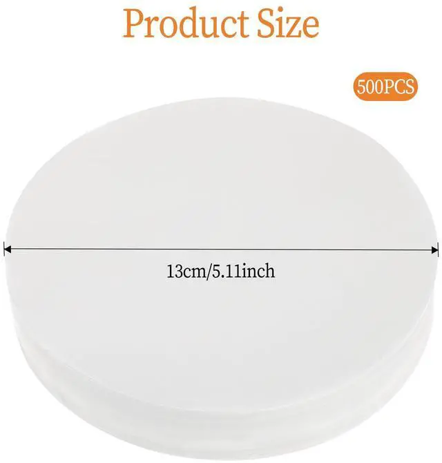 Alt view image 2 of 7 - 500 Pcs 5 Inches Hamburger Patty Paper Round, Parchment Burger Papers Non Stick, Burger Press Paper, Pre-Cut Round Parchment Paper for Cake Pan Springform Pan Burger Patty Maker and More