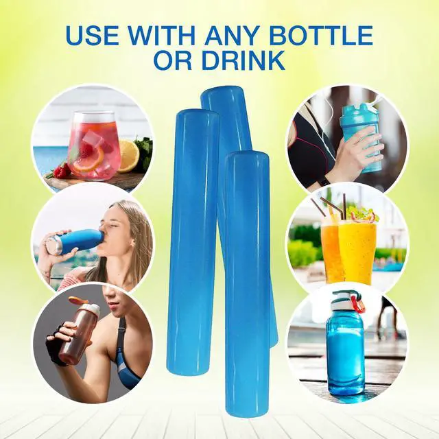 Alt view image 3 of 7 - Polar Ice Sticks Refreezable Blue Water Bottle Cooling 6 Pack Sticks