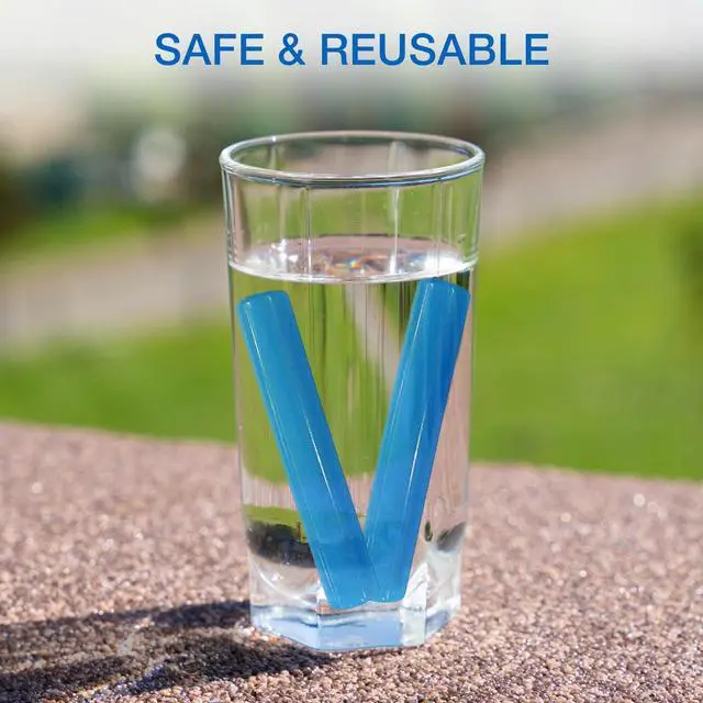 Alt view image 7 of 7 - Polar Ice Sticks Refreezable Blue Water Bottle Cooling 6 Pack Sticks