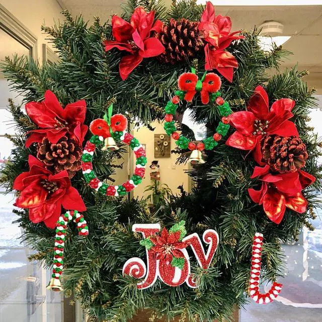 Alt view image 6 of 7 - 1350 Pcs Christmas Beaded Ornament Kits Christmas Crafts for Kids Adults Xmas Tri Beads DIY Beaded Ornament Kits for Holiday Tree Hanging
