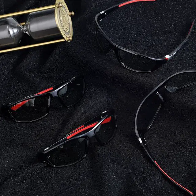 Alt view image 6 of 7 - 4 Pairs Men Polarized Sunglasses with UV Protection Driving Glasses Sports for Sport Outdoor Activities (Color Changing)