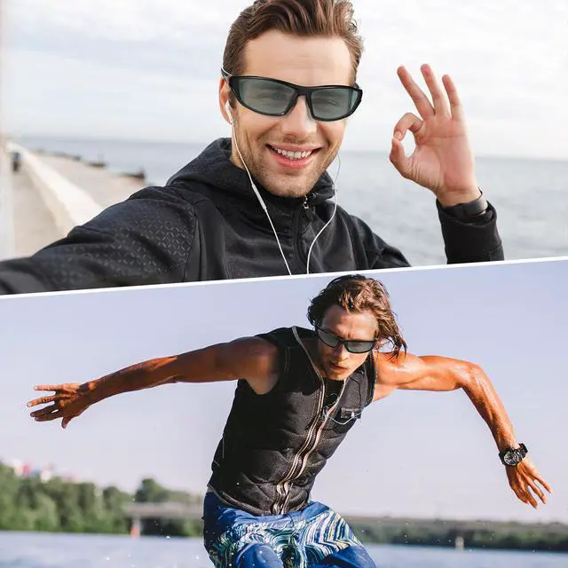 Alt view image 4 of 7 - 4 Pairs Men Polarized Sunglasses with UV Protection Driving Glasses Sports for Sport Outdoor Activities (Color Changing)