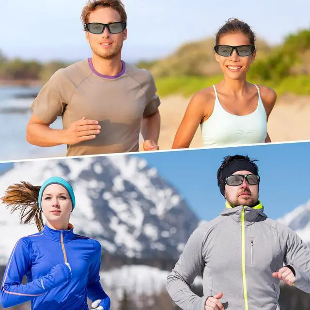 Alt view image 5 of 7 - 4 Pairs Men Polarized Sunglasses with UV Protection Driving Glasses Sports for Sport Outdoor Activities (Color Changing)