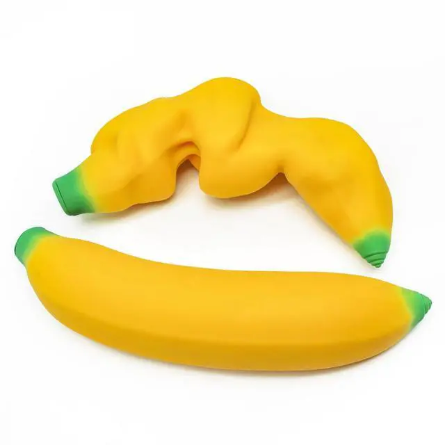 Main image of Stretchy Glue-Sand Filled Rubber Banana, Latex Soft Decompression Toy, High-Elastic Stretchable Squishy Banana Toy, Decompression Toy for Adults and Children (Bananas -2 Pack)