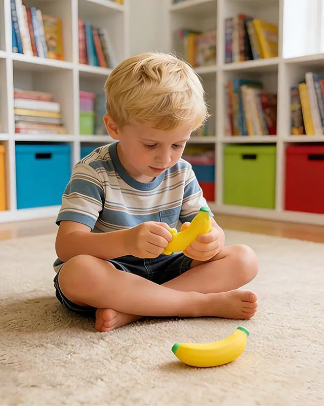 Alt view image 4 of 7 - Stretchy Glue-Sand Filled Rubber Banana, Latex Soft Decompression Toy, High-Elastic Stretchable Squishy Banana Toy, Decompression Toy for Adults and Children (Bananas -2 Pack)