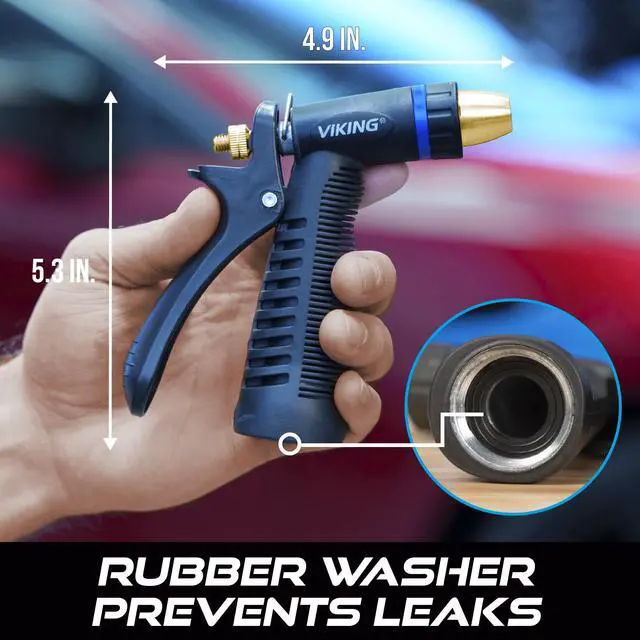 Alt view image 6 of 6 - Hose Nozzle, Garden Hose Nozzle, Adjustable and Heavy Duty for Washing Car, Watering Plants, Washing Pets, and Home Use