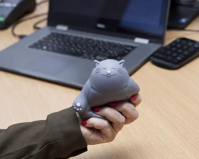 Alt view image 5 of 6 - Kalma Kitty Stress Relief Toy | Unique Stress Balls for Adults & Teens - Squishy Fidget Toys for Anxiety - Cool Desk Accessories for Cat Lovers