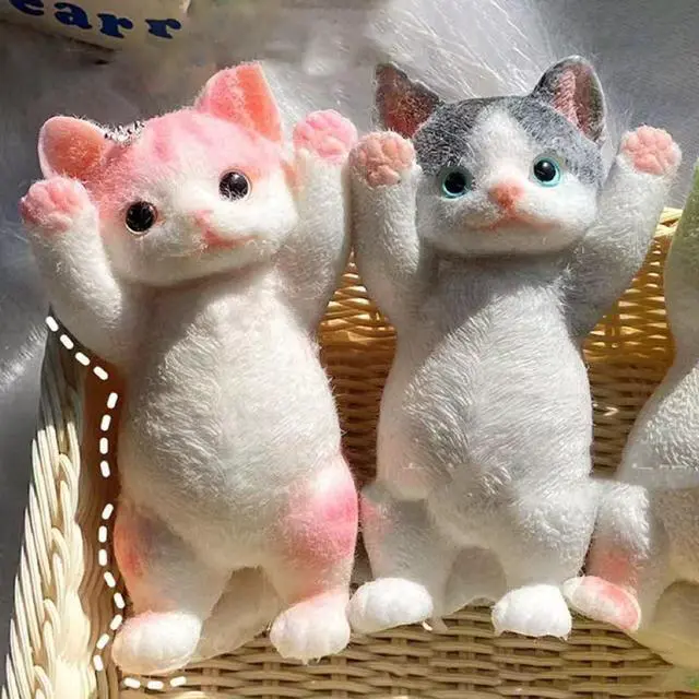 Alt view image 3 of 4 - Cat Taba Squishy Animal Fidget, Cute Kawaii Squishies Pinch Family Slow-Rising Squeeze Ball for Adults