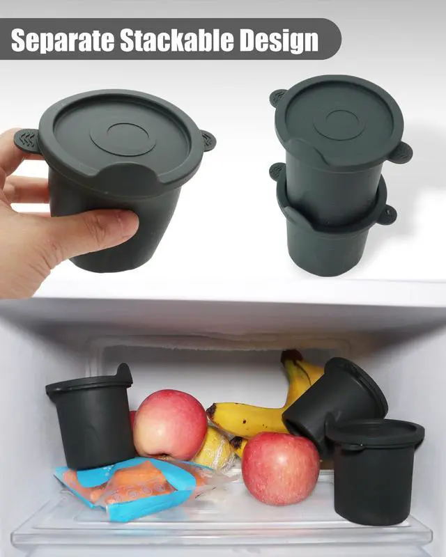 Alt view image 5 of 7 - Ice Molds for Owala 24-40oz, Set of 3, Food-Grade Soft Silicone, No White Residue, Easy to Release, Straw Placement Compatible with Owala FreeSip, Keeps Drinks Cold Longer (Dark Grey)
