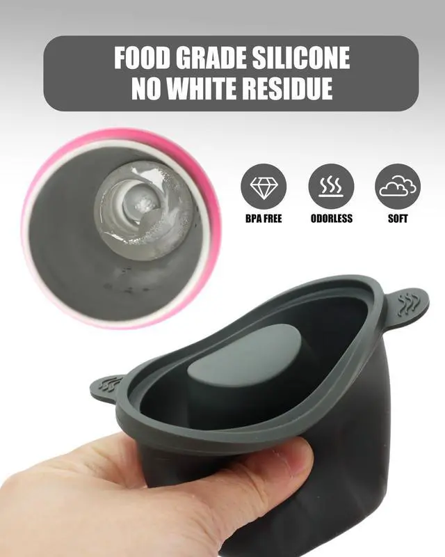 Alt view image 4 of 7 - Ice Molds for Owala 24-40oz, Set of 3, Food-Grade Soft Silicone, No White Residue, Easy to Release, Straw Placement Compatible with Owala FreeSip, Keeps Drinks Cold Longer (Dark Grey)