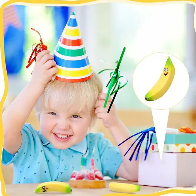 Alt view image 7 of 7 - 16 Pcs 3.7 Inch Banana Stress Toys Banana Stretchy Balls with Emotions PU Stress Relief Toy Soft Adult Sensory Toys for Relief Party Favors Bag Fillers