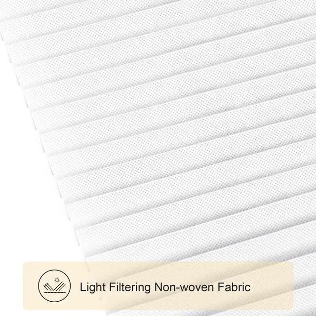 Alt view image 7 of 7 - Window Blinds Cordless No Drill Cut to Size Clip On Stick On Self Adhesive Temporary Blinds Pleated Paper Blinds for Windows Doors Shades for Home Nursery Bedroom Kitchen Bathroom