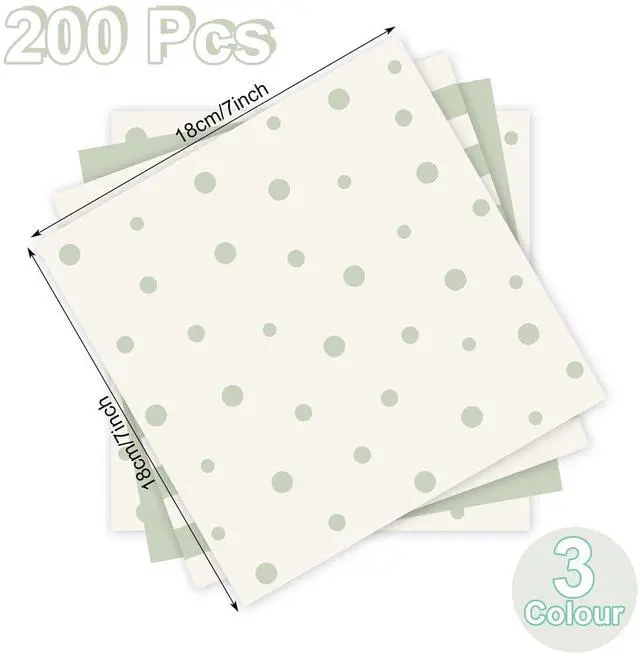 Alt view image 4 of 7 - 200 Pcs Checkered Wax Paper Sheets 7 x 7 Inch Deli Paper Sheets Food Basket Liners for Sandwich Burger Greaseproof Food Wrapping Outdoor Picnic Disposable Serving(Sage Green,Cute)