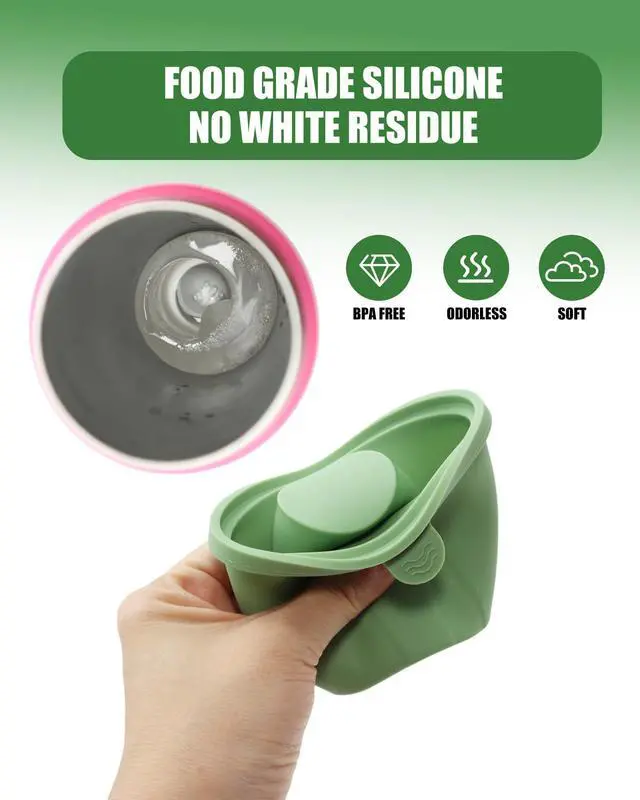 Alt view image 5 of 7 - Ice Molds for Owala 24-40oz, Set of 3, Food-Grade Soft Silicone, No White Residue, Easy to Release, Straw Placement Compatible with Owala FreeSip, Keeps Drinks Cold Longer (Green)