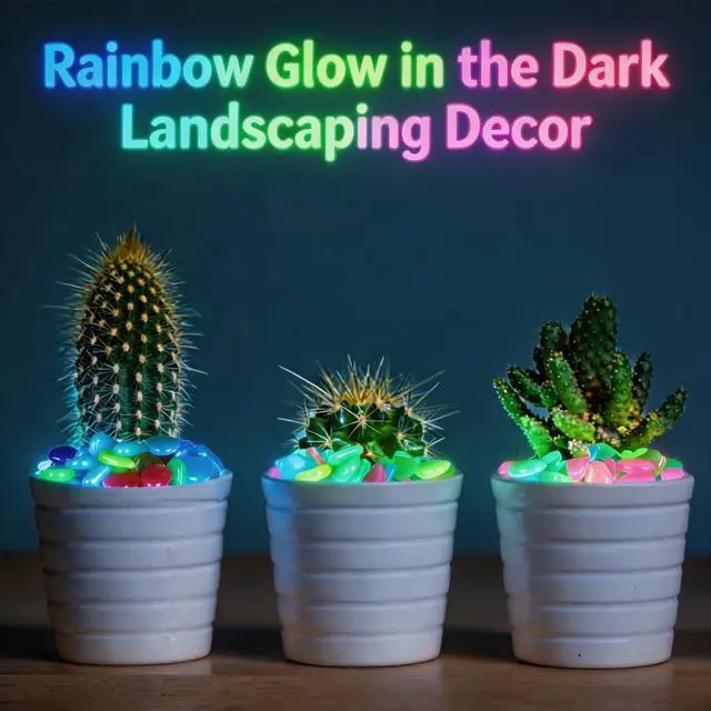 Alt view image 4 of 6 - Night Guide Pebbles, 2026 New Colorful Luminous Garden Stones, Rainbow Glow in the Dark Stepping Rocks Outdoor Landscaping Decor Glowing Stones Fish Tank Aquarium Decorations 200PCS
