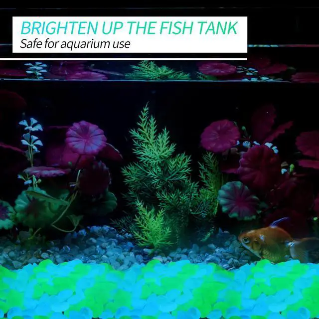 Alt view image 5 of 7 - 900pcs Glow in The Dark Rocks Outdoor Decorations Stones Small Luminous Pebbles Indoor/Outdoor Decor for Garden Fish Tank Aquarium Planter Walkway - Multi