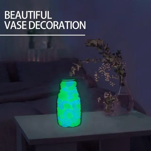 Alt view image 6 of 7 - 900pcs Glow in The Dark Rocks Outdoor Decorations Stones Small Luminous Pebbles Indoor/Outdoor Decor for Garden Fish Tank Aquarium Planter Walkway - Multi