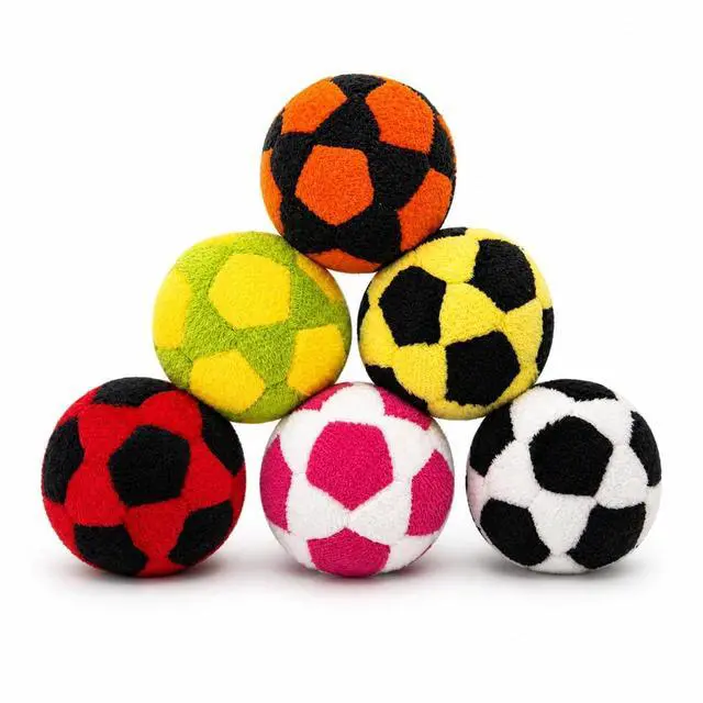 Main image of 6 Pack Handmade Knitted Footbags - Crochet Foot Bag Juggling Balls for Adults - Beach Outdoor Kick Game Set