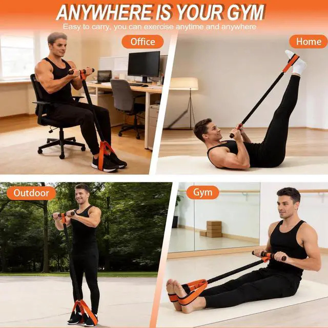 Alt view image 6 of 6 - 2026 Upgrade Pedal Resistance Bands with Handle - Multifunction Thickened Latex Tubes Foot Pedal Resistance Band - Fashion Puller Sit Up Equipment for Men Women for Full Body Exercise - 75LBS