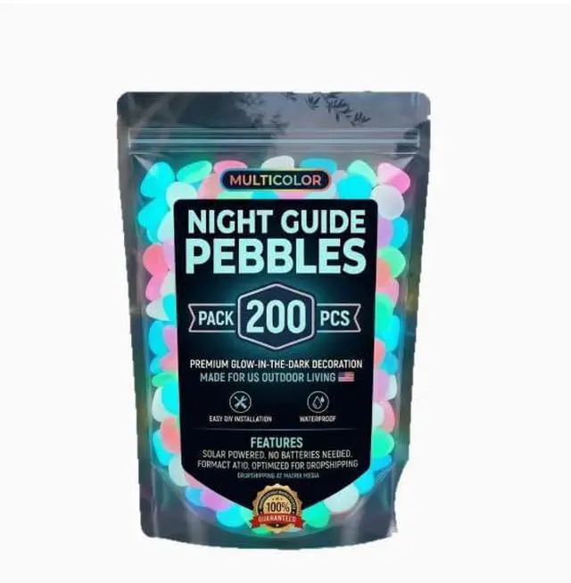 Main image of Colorful Glow-in-the-Dark Garden Stones Mixed Night Guide Luminous Pebbles Glow in The Dark Rocks for Aquarium Fish Tank Garden Path Patio Terrace Lawn Yard Ornaments(200, Multi-Colored)