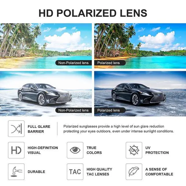 Alt view image 3 of 6 - Sunglasses for Women Men Vintage Polarized Women Sunglasses Round Classic Retro UV Protection Lens,3 Pack