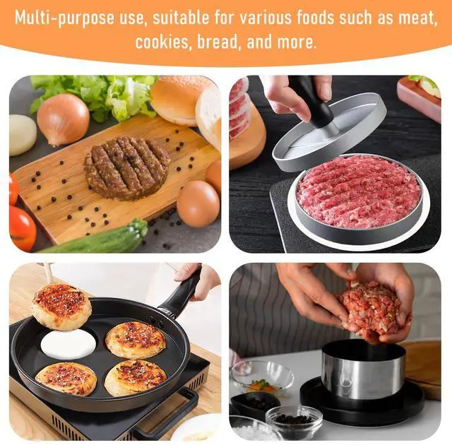 Alt view image 3 of 7 - 500 Pcs Hamburger Patty Paper, White Round Burger Patty Paper Sheets 5 Inch Non Stick Circle Smash Burger Separator Papers Pre-Cut Hamburger Baking Papers for Making Storaging Patties