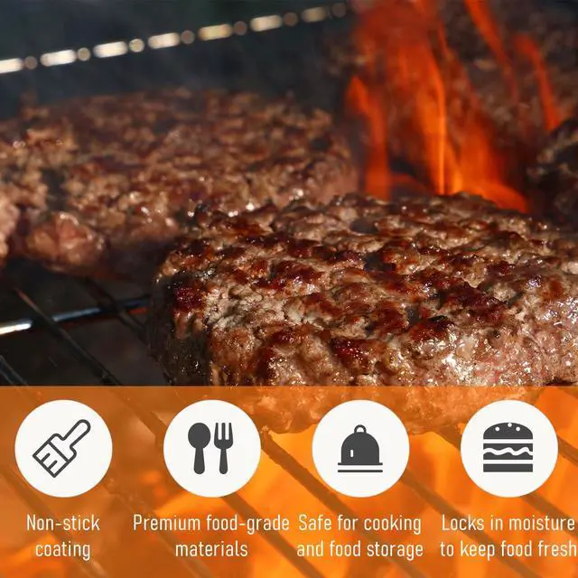 Alt view image 5 of 7 - 500 Pcs Hamburger Patty Paper, White Round Burger Patty Paper Sheets 5 Inch Non Stick Circle Smash Burger Separator Papers Pre-Cut Hamburger Baking Papers for Making Storaging Patties