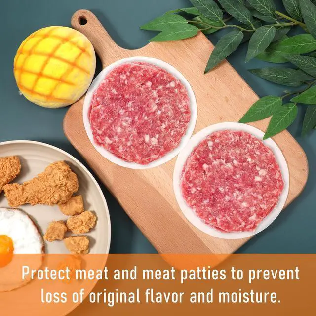 Alt view image 6 of 7 - 500 Pcs Hamburger Patty Paper, White Round Burger Patty Paper Sheets 5 Inch Non Stick Circle Smash Burger Separator Papers Pre-Cut Hamburger Baking Papers for Making Storaging Patties