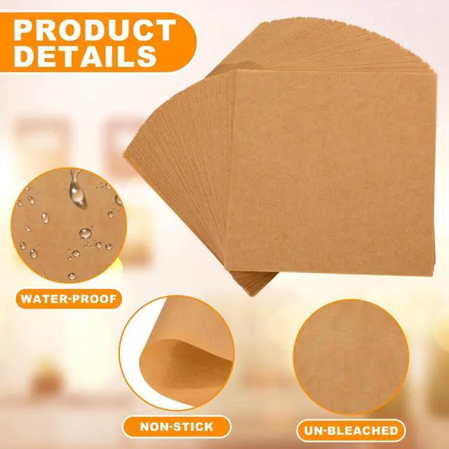 Alt view image 3 of 6 - 500pcs 6x6in Squares Patty Paper, Parchment Paper Squares Sheets, Unbleached Parchment Wax Sheets, Heavy Duty & Non-stick for Separating, Cookies, Storing Foods Wrapping Candies