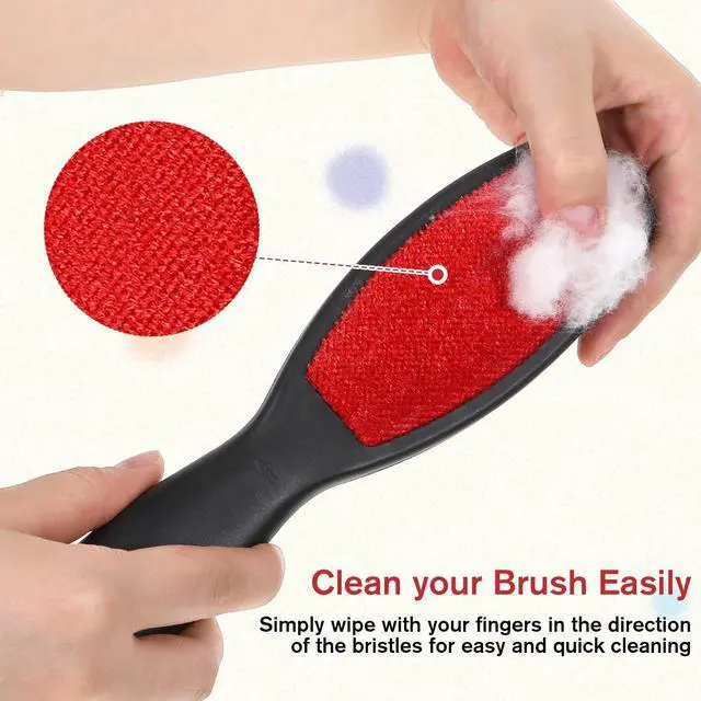 Alt view image 3 of 7 - 3 Pcs Double-Sided Lint Brushes, Pet Hair Remover for Clothes Reusable Lint Remover Brush for Pet Hair Fabric Carpet Furniture