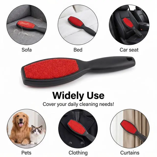 Alt view image 6 of 7 - 3 Pcs Double-Sided Lint Brushes, Pet Hair Remover for Clothes Reusable Lint Remover Brush for Pet Hair Fabric Carpet Furniture