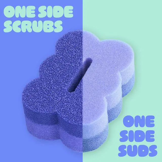 Alt view image 3 of 7 - Brite Scrub & Wipe with Drain + Dry Stand, Kitchen Sponge for Washing Dishes, 1 Scrub Sponge