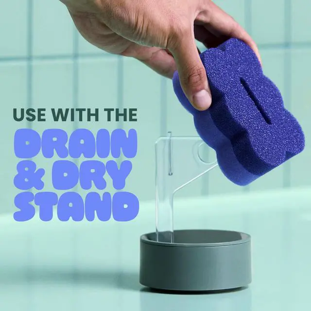 Alt view image 7 of 7 - Brite by 2-Sided Scrub & Wipe Sponge, Midnight Mode, 6