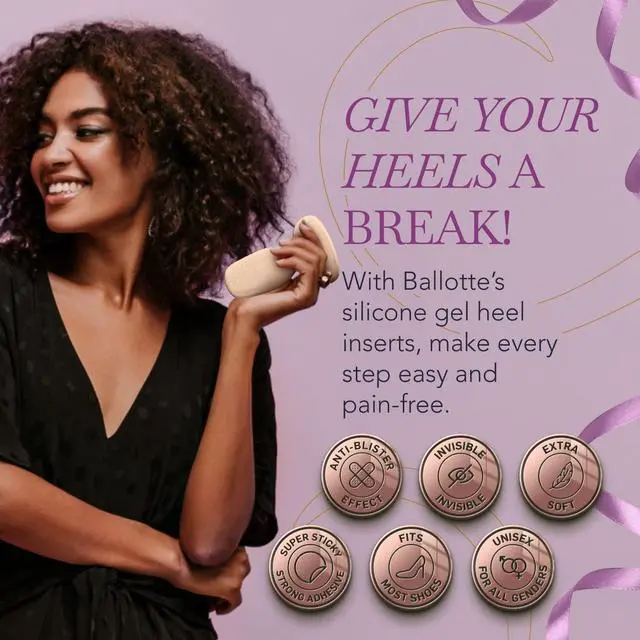 Alt view image 6 of 7 - Premium Silicone Heel Pads for Shoes. Soft Heel Grips or Inserts for Big Shoes, Alleviates Slipping & Discomfort, Comfortable Cushioning for High Heels, 8-Pack (Natural)