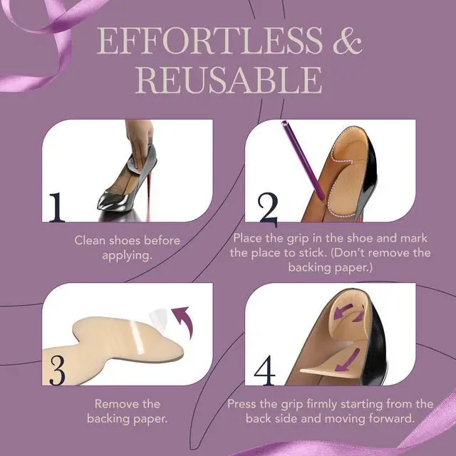 Alt view image 7 of 7 - Premium Silicone Heel Pads for Shoes. Soft Heel Grips or Inserts for Big Shoes, Alleviates Slipping & Discomfort, Comfortable Cushioning for High Heels, 8-Pack (Natural)